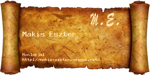 Makis Eszter névjegykártya
