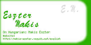 eszter makis business card
